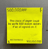 $500M piece of paper